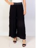 Solid Color Wide-Leg Full-length Pants